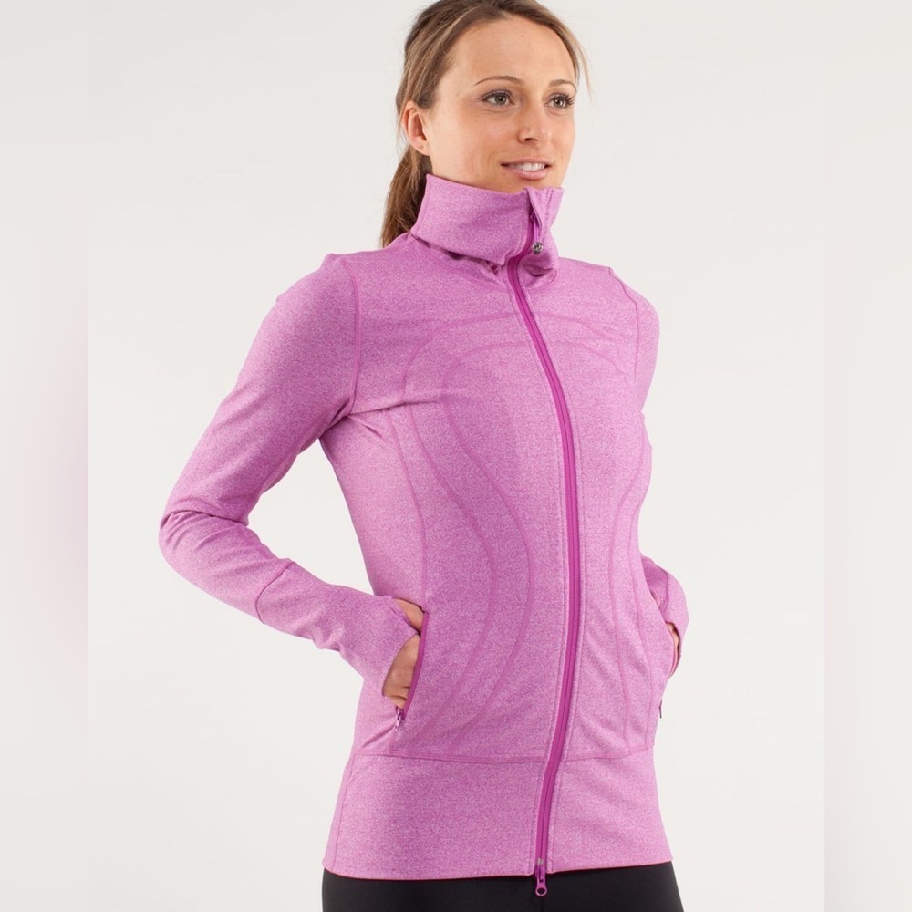 Lululemon In Stride Jacket in Heathered Ultra Violet Pink New Size 4